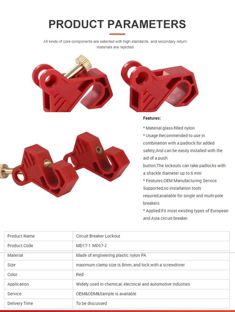 Universal Installed Electrical Lockout Moulded Case Safety Circuit Breaker Lockout