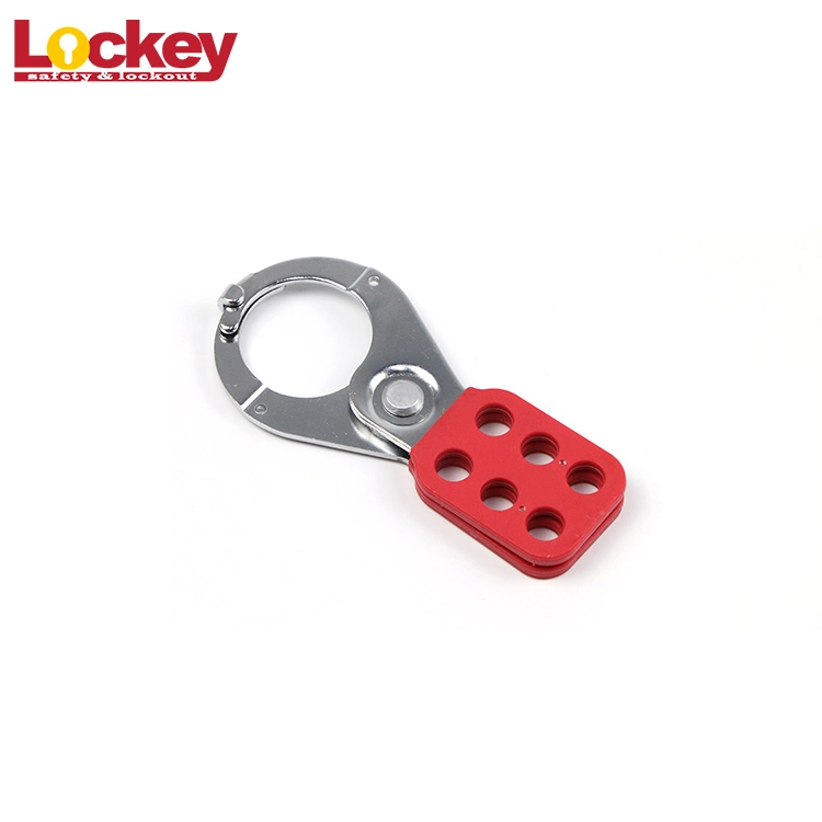 Lockey Loto Jaw Size 1"&1.5" Safety Steel 6 Holes Lockout Hasp with Hook