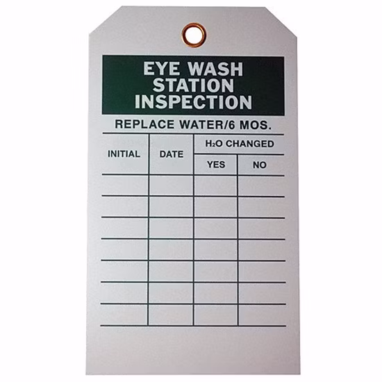 PVC-Inspektionsprotokoll, weißes Etikett mit Sicherheitsverriegelungsetiketten, 0,5 mm dick
