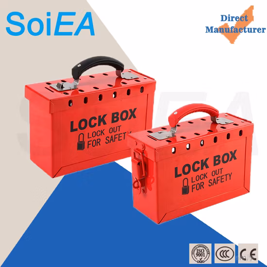 Lockey tragbares Metallgruppen-Sicherheits-Lockout-Kit Lockout-Box